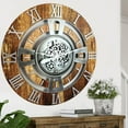 thumbnail image 3 of THE GEARS CLOCK Wall Clock with Real Moving Gears EN-LI_ 36 in Round Vintage-Brown, 3 of 12