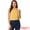 Yellow, variant on Mock Neck Ruffle Sleeveless Casual Blouse Top S Blue