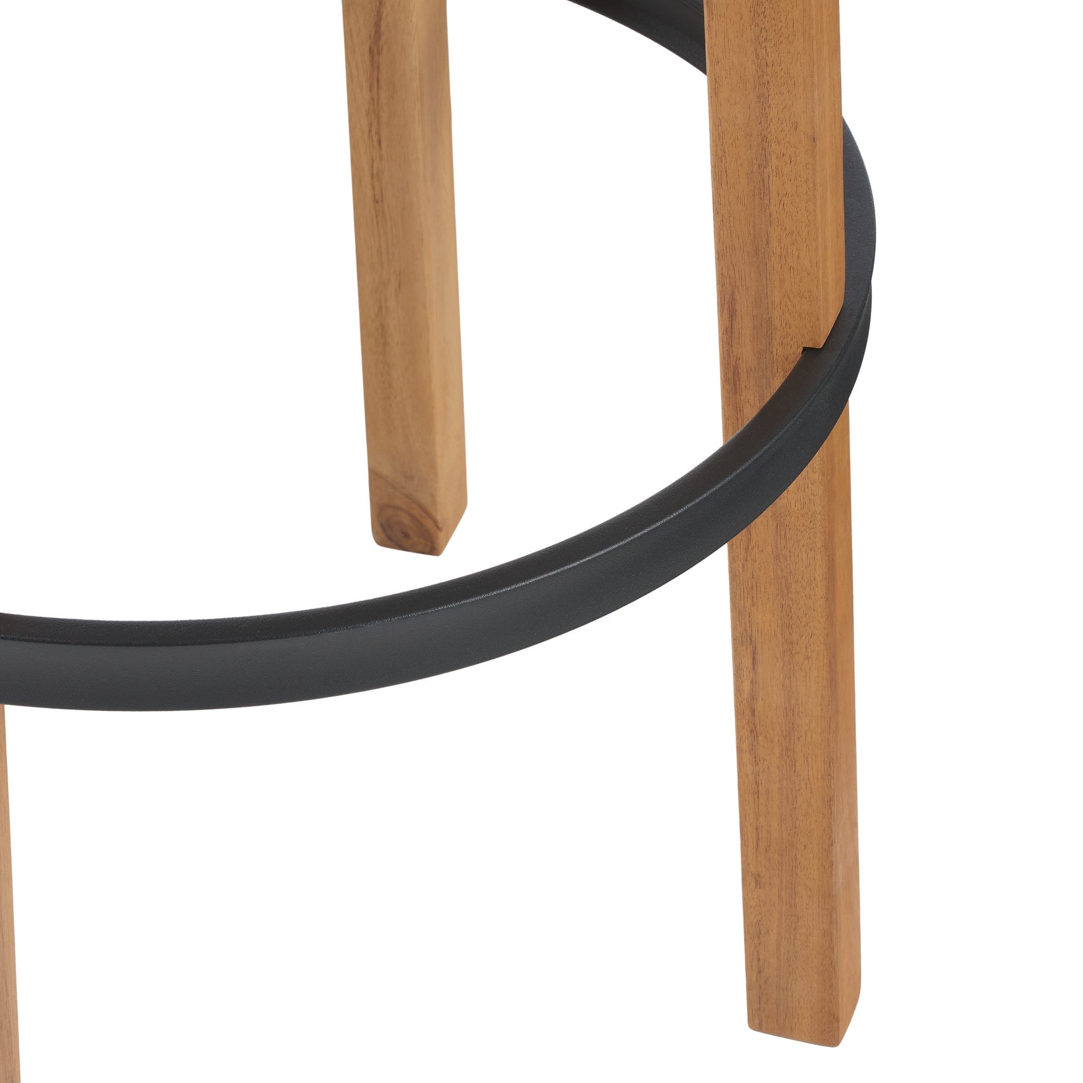 Mainstays 2-Pack Modern Wood Backless Indoor Barstool with Black Foot Ring, 29"H