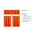 thumbnail image 2 of 3 pieces Kitchen window set 2 Curtain panels linen and 1 Valance Blackout Rod Pocket for Bathroom Home décor WK4 Orange color, 2 of 5