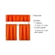 thumbnail image 3 of Juego de 3 cortinas opacas para cocina, color naranja K4, con bolsillo para barra, para baño, ventana corta. Incluye dos (2) paneles de lino + una (1) cenefa a juego., 3 of 5