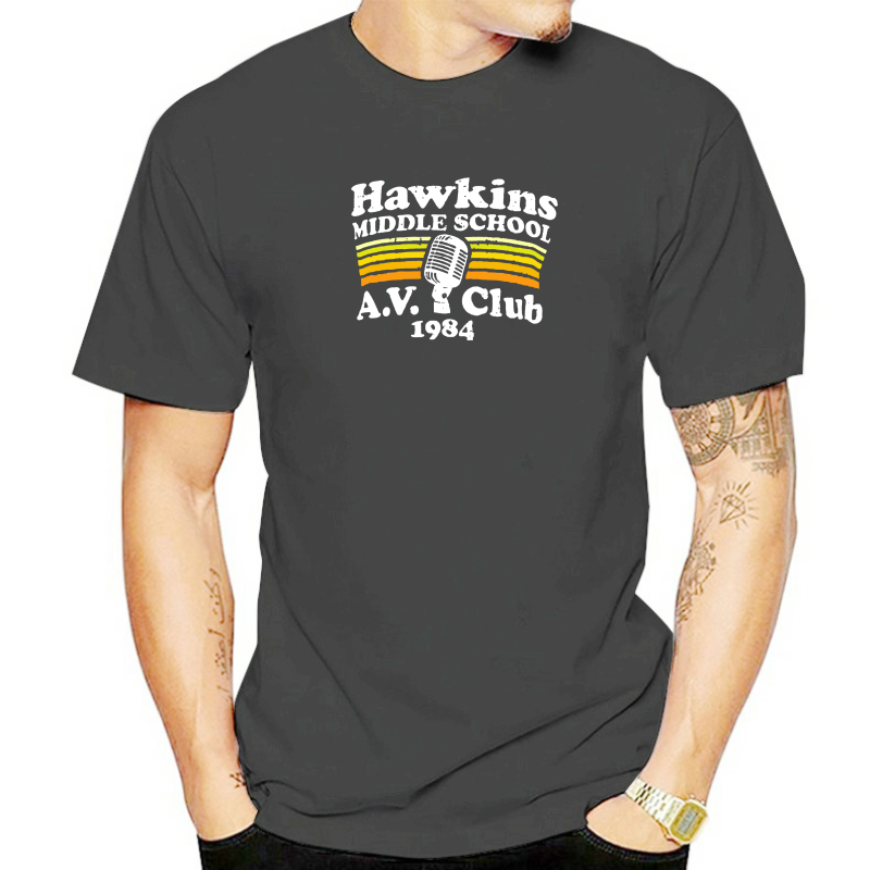 thumbnail image 3 of Hawkins Middle School A.V. Club T Shirt hawkins av club eleven netflix stranger dustin things mike lucas, 3 of 5