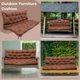 thumbnail image 2 of Swing Replacement Cushion, Outside Bench Cushion with Backrest, 2-3 Seater Cushion with 8 Ties for Outdoor Furniture, 59 x 39 x 4 Inches Porch Swing Cushion Garden Bench, 2 of 6