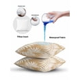 thumbnail image 6 of Outdoor Pillows Waterproof, Brown Palm Leaf Throw Pillows with Inserts Included, Summer Coastal Botanical Tropical Indoor Outdoor Decorative Lumbar Pillow for Bed/Couch/Patio 16"x16", 1Pcs, 6 of 8