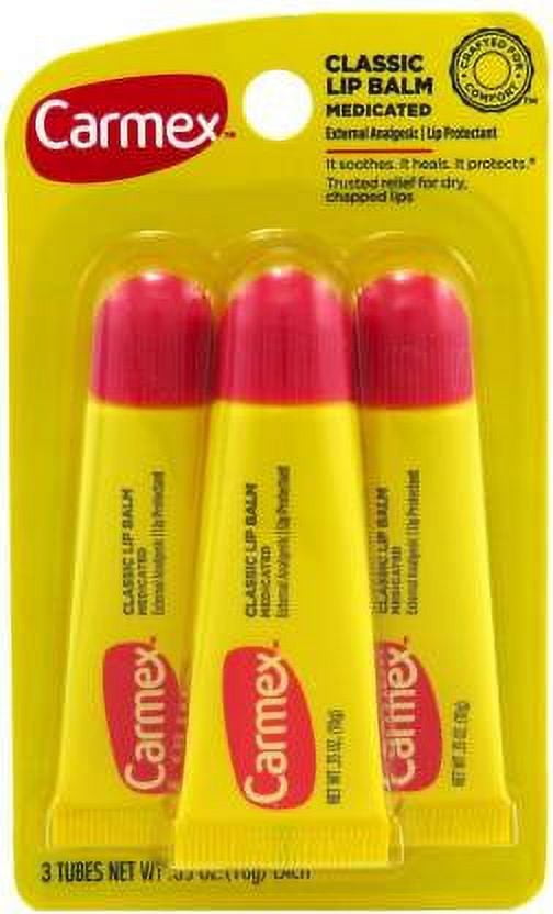 Carmex Original Flavored Lip Balm 0.35 oz, 3 ea (Pack of 6)