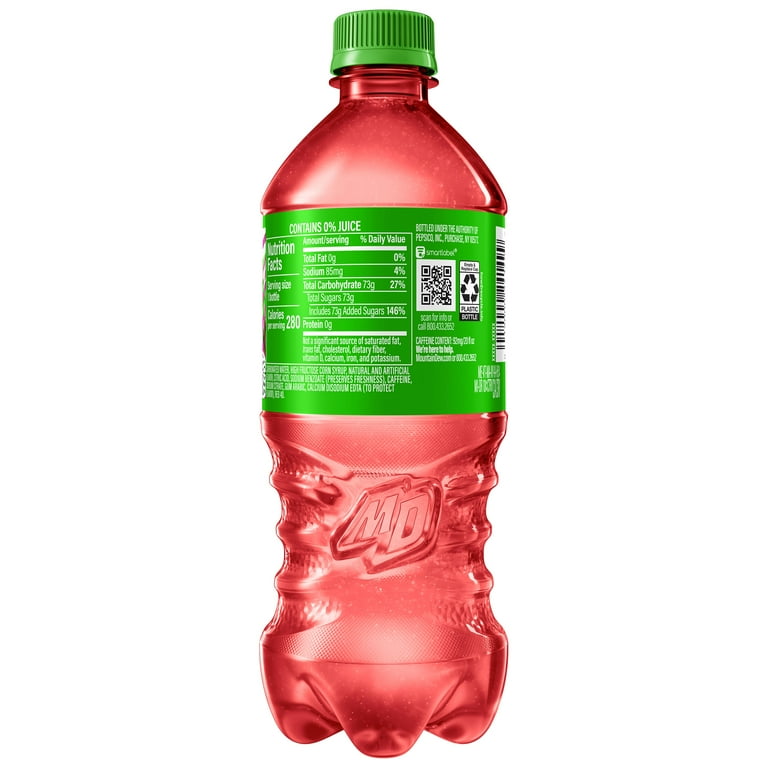 Mountain Dew Soda Dragon Fruit 20 fl oz Bottle