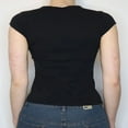 thumbnail image 4 of PENGXIANG T-Shirts à Col Rond pour Femmes Imprimé Vintage Manches Courtes Tops Grunge, 4 of 9