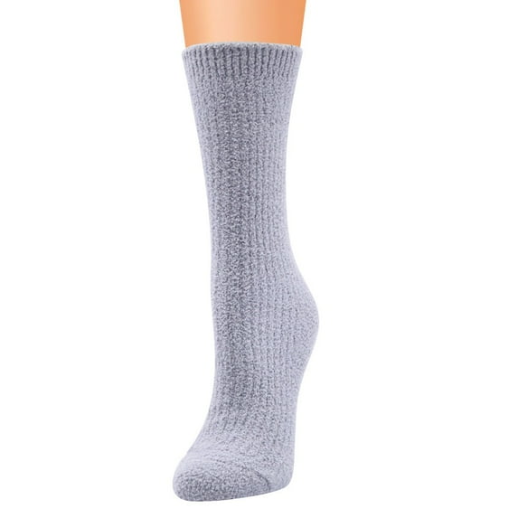 Dyfzdhu Women Classic Solid Coral Middle Tube Sleep Warm Home Socks