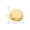 thumbnail image 5 of Real 14kt Yellow Gold 17.0x17.0mm Closed Back Mens Signet Ring Size: 10; for Adults and Teens; for Women and Men, 5 of 5
