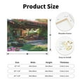thumbnail image 2 of Susaid Charming Garden Patio Pattern Canvas Wall Decor Poster Framed Artwork Decoration for Bedroom Home Office Ready to Hang,Horizontal, 2 of 6