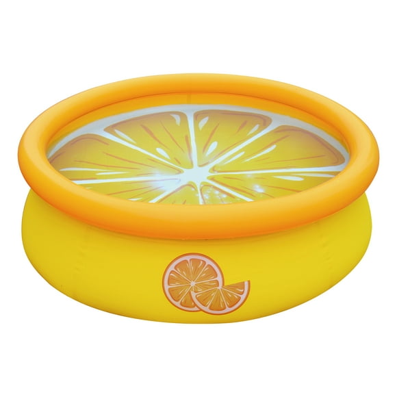 JLeisure Sun Club 17789 Piscine Gonflable 3D Orange pour Enfants de 5 Pieds x 16,5 Pouces pour l'Extérieur et la Cour Arrière