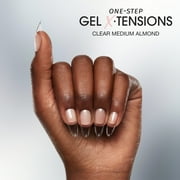 Salon Perfect Artificial Fake Press On Nail Tips, 307 Gel X-Tension, Clear, Medium Almond, File and Glue Included, 120 Nails