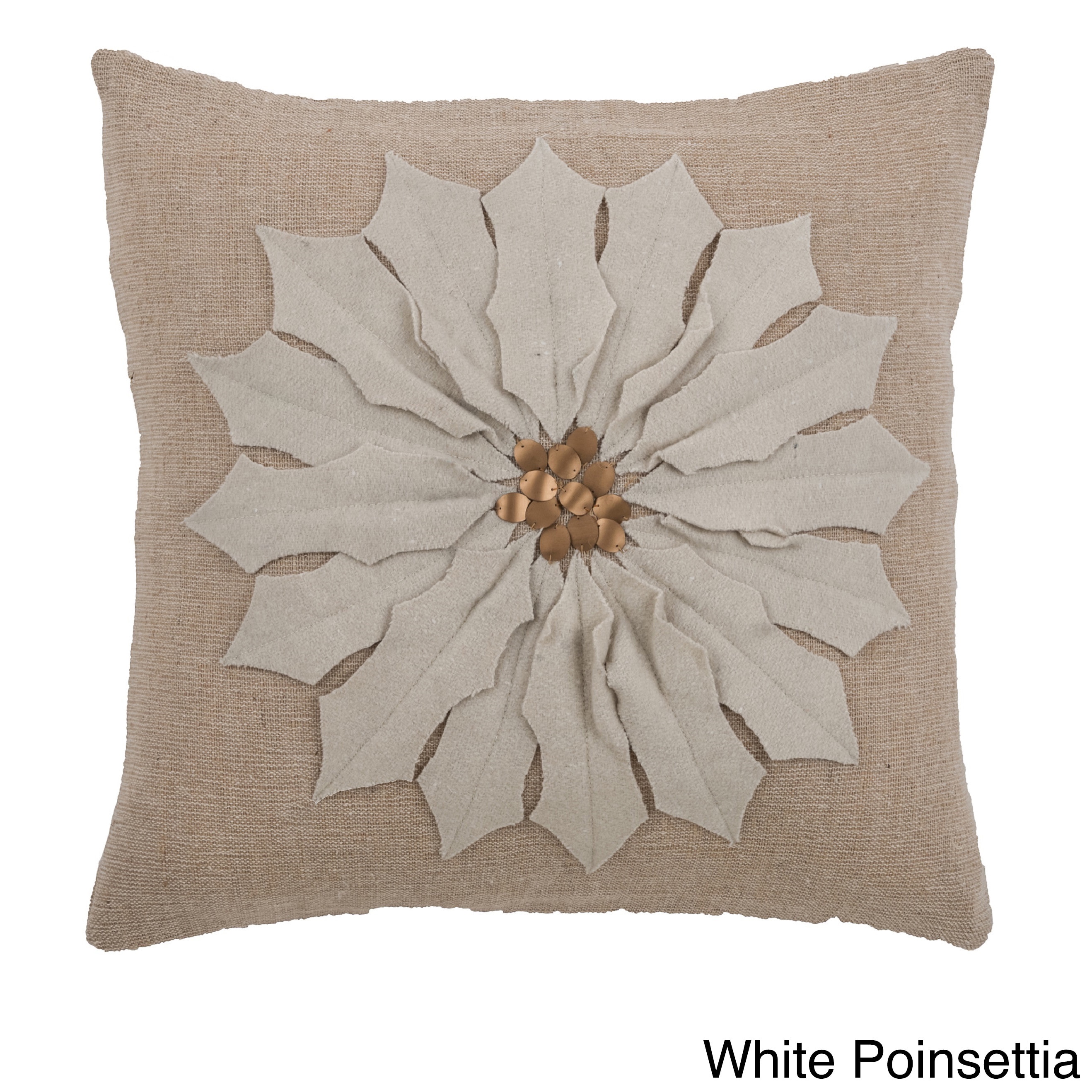 Rizzy Home Decorative Poly Filled Throw Pillow Moose 20"X20" Natural