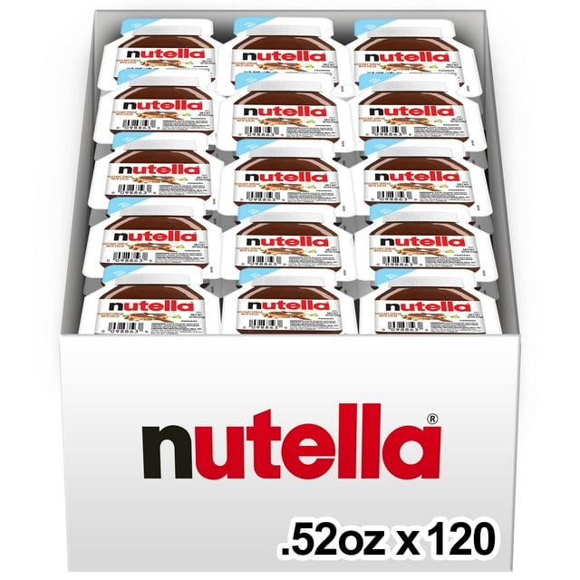 Pâte à Tartiner aux Noisettes Nutella, Sachet Portion Contrôlée de 0,52 oz - 120/caisse