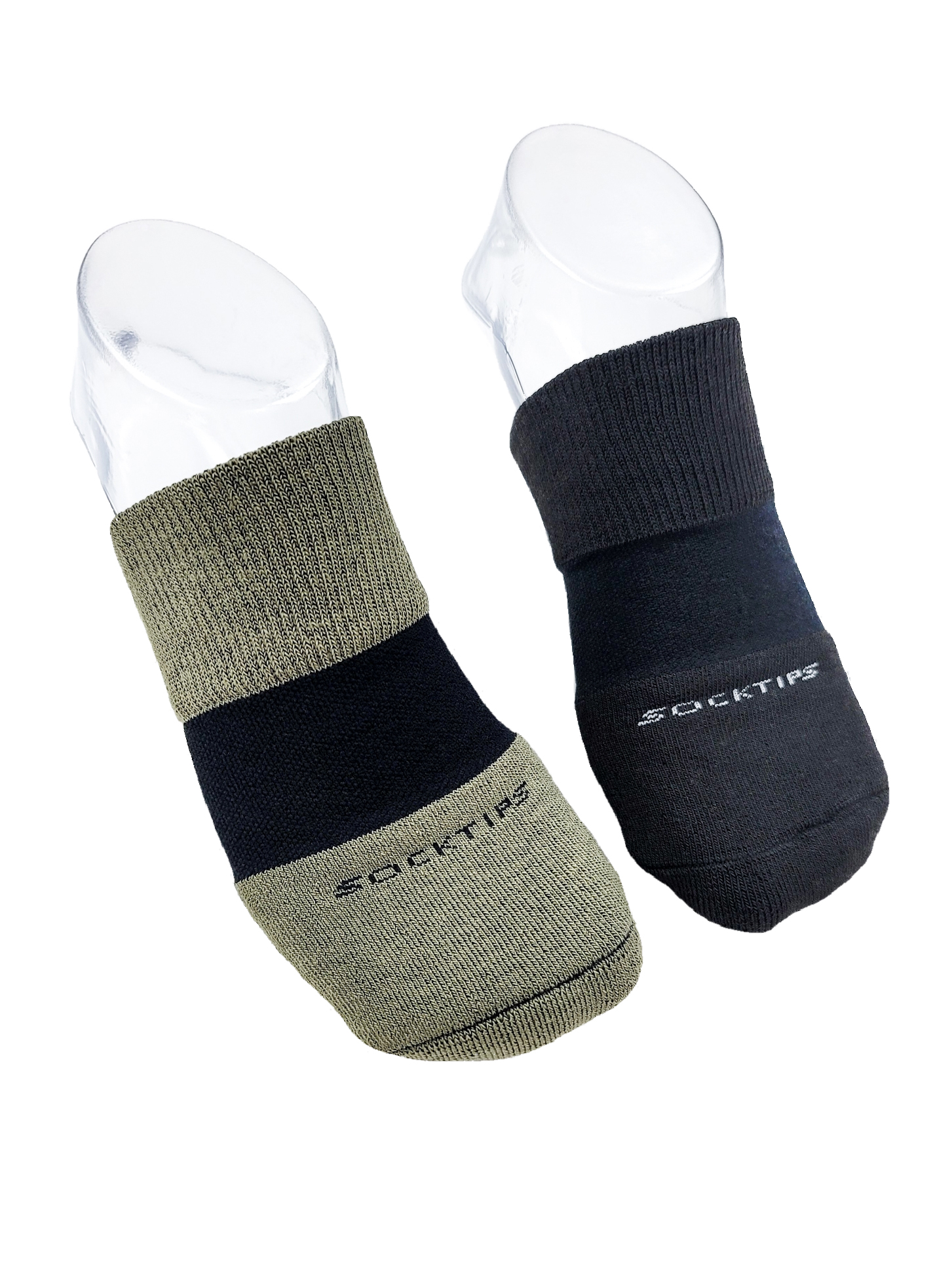 SockTips Women's and Men's Ultimate Half Sock, 2 Pack