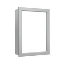Spaco Wall-Mounted Mirrored Medicine Cabinet-Gray, Bathroom Cabinet for Bathroom Laundry Room Kitchen