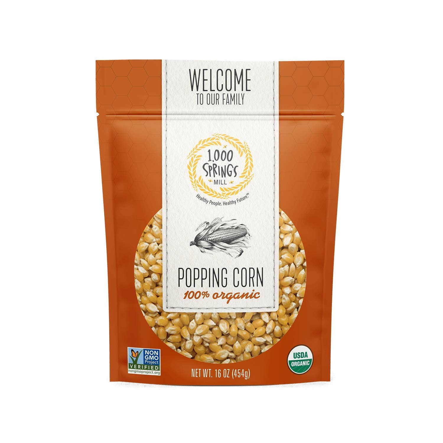 1000 Springs Mill Organic Popcorn Healthy Snack for Microwave or