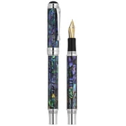 Xezo Xezo Maestro® Paua Abalone Sea Shell Fountain Pen (Extra Fine Nib)