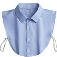 thumbnail image 1 of Col à Revers Factice Détachable Demi-Chemise Blouse Faux Col Chandail pour Femmes Hommes Bleu Pâle 38, 1 of 2