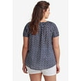 thumbnail image 2 of Ellos Women's Keyhole Neckline Peasant Blouse Shirt, 2 of 2