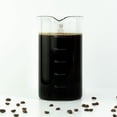 thumbnail image 1 of Cafe Crush Club - Vaso de repuesto de prensa francesa - Vaso de borosilicato endurecido al fuego, 34 onzas, tama&ntilde;o de 1 litro con medidas blancas, 1 of 8