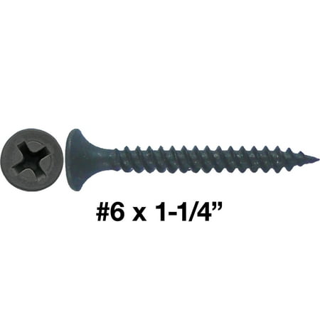

Jake Sales Brand - #6 x 1-1/4” Drywall Screws ~215 Screws - Black/Gray Phosphate Fine - Interior - 12.5 Oz