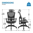 thumbnail image 5 of Scranton & Co Adjustable Office Chair with Vertical Matrix Back and Headrest, 5 of 5