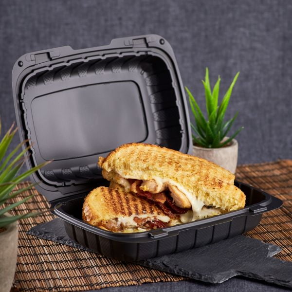 Pactiv EarthChoice Classic Carryout Containers With Lids Small 9 H x 7 W x  1 34 D BlackGold Pack Of 50 Containers - Office Depot