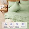 thumbnail image 4 of WISHEAD 5 Piece Twin Comforter Set Bed in a Bag, Ultra Soft Bedding Sets with Sheets & Pillowcases, All Season Quilted Luxury Bedding, Green, 4 of 10
