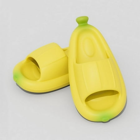 

QWZNDZGR New Men Thick Bottom Slippers Funny Banana Slides Platform Bathroom Shoes Non Slip Trend Design Mule Shoes Flip Flops Sandals