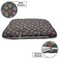thumbnail image 3 of Floral Pet Bed, Repeating Nature Love Pattern with Blossoms of Botanical Elements, Chew Resistant Pad for Dogs and Cats Cushion with Removable Cover, 24" x 39", Dark Teal and Multicolor, by Ambesonne, 3 of 4