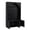 Black, variant on Homy Casa 77.5" Hall Tree Entryway Coat Rack with 3-Door Storage Cabinet, Black