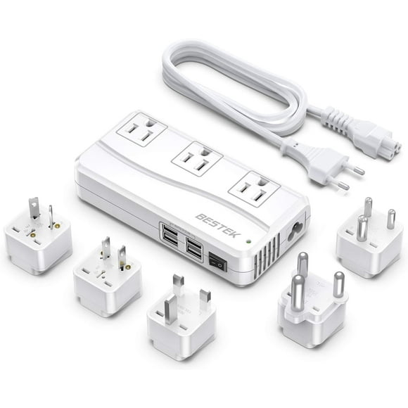 BESTEK 220v to 110v Voltage Converter, US to Europe Converter for Hair Straightener/Curling Iron, 250W Power Converter for European Travel, (EU/UK/AU/JP/India/South Africa Universal Plug Adapter)