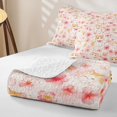thumbnail image 4 of Manfei Kawaii Pet Twin Quilt Set, Spring Cherry Blossoms Twin Coverlet Set, Pink, 2pcs, 1 Bedspread and 1 Pillowcase, 4 of 7