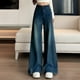thumbnail image 1 of WILLBEST Jeans Mujer Pantalones Casuales de Pierna Ancha para Mujer, Cómodos y Fluidos, Pantalones Largos Versátiles para Todos Los Días y para Todas Las Estaciones. Grande, 1 of 3
