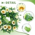 thumbnail image 5 of Seasons 20" Artificial Sunflower Wreath, Spring Wreaths for Front Door Decor White, 5 of 8