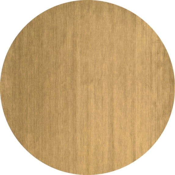 Ahgly Company Indoor Round Abstract Brown Contemporary Area Rugs, 8' Round