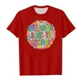 thumbnail image 3 of WEAIXIMIUNG Vêtements pour Enfants 9-10 Filles Mignons Enfants Saison de Rentrée Imprimé Graphique Col Rond Manches Courtes T-Shirt Décontracté d'Été, 3 of 4