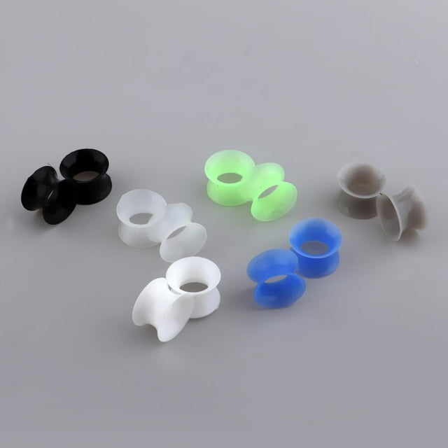12 Pcs Tunnels Souples en Silicone pour Oreilles 8mm - 20mm, 12mm