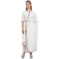 thumbnail image 2 of Phagun Women's Designer Chiffon Dupatta Ethnic Chunni Wrap Long Stole-White, 2 of 3