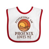 Inktastic Someone in Phoenix Loves Me Boys or Girls Baby Bib