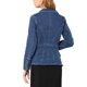 thumbnail image 3 of Chaqueta de mezclilla de manga larga con solapa y botones para mujer INSPIRE CHIC con bolsillos XL azul oscuro, 3 of 7