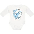 thumbnail image 3 of Inktastic Hi Cute Shark Boys or Girls Long Sleeve Baby Bodysuit, 3 of 5