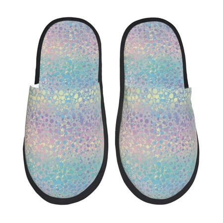 

House Slippers for Women and Men Colorful lightning Pattern Comfy Fuzzy Bedroom Slippers Furry Home Shoes for Indoor Outdoor