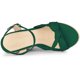 thumbnail image 4 of Sandalias de tacón de cuña Allegra K Alpargata Tira trasera Plataforma Verde 40, 4 of 7