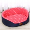 thumbnail image 2 of Pet Bed Warm Dot Pattern Top Quality Dog House Sofa Kennel Soft Fleece Pet Casa Cat Mats for Gatos Small Dogs Cat Accessories ShopWise Round, 2 of 7