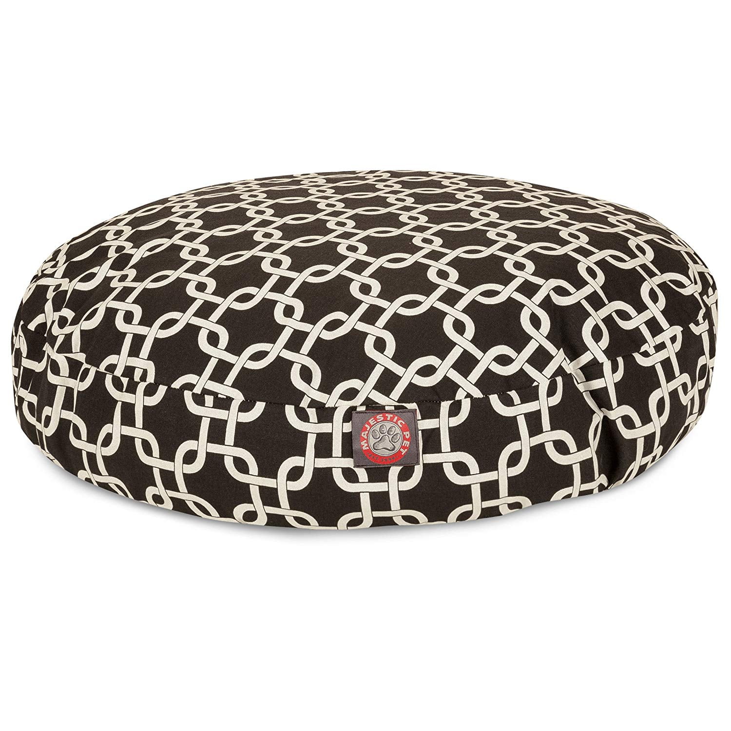 Majestic Pet | Links Round Pet Bed For Dogs, Removable Cover, Black, Large