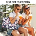 thumbnail image 5 of Large Capacity Tote Bag,Pioneer Flower Floral Print Pattern Handbag Fashion Luxury Tote Bag,15.7"x13"x 5.1" Inches,Laptop Compatible, 5 of 6