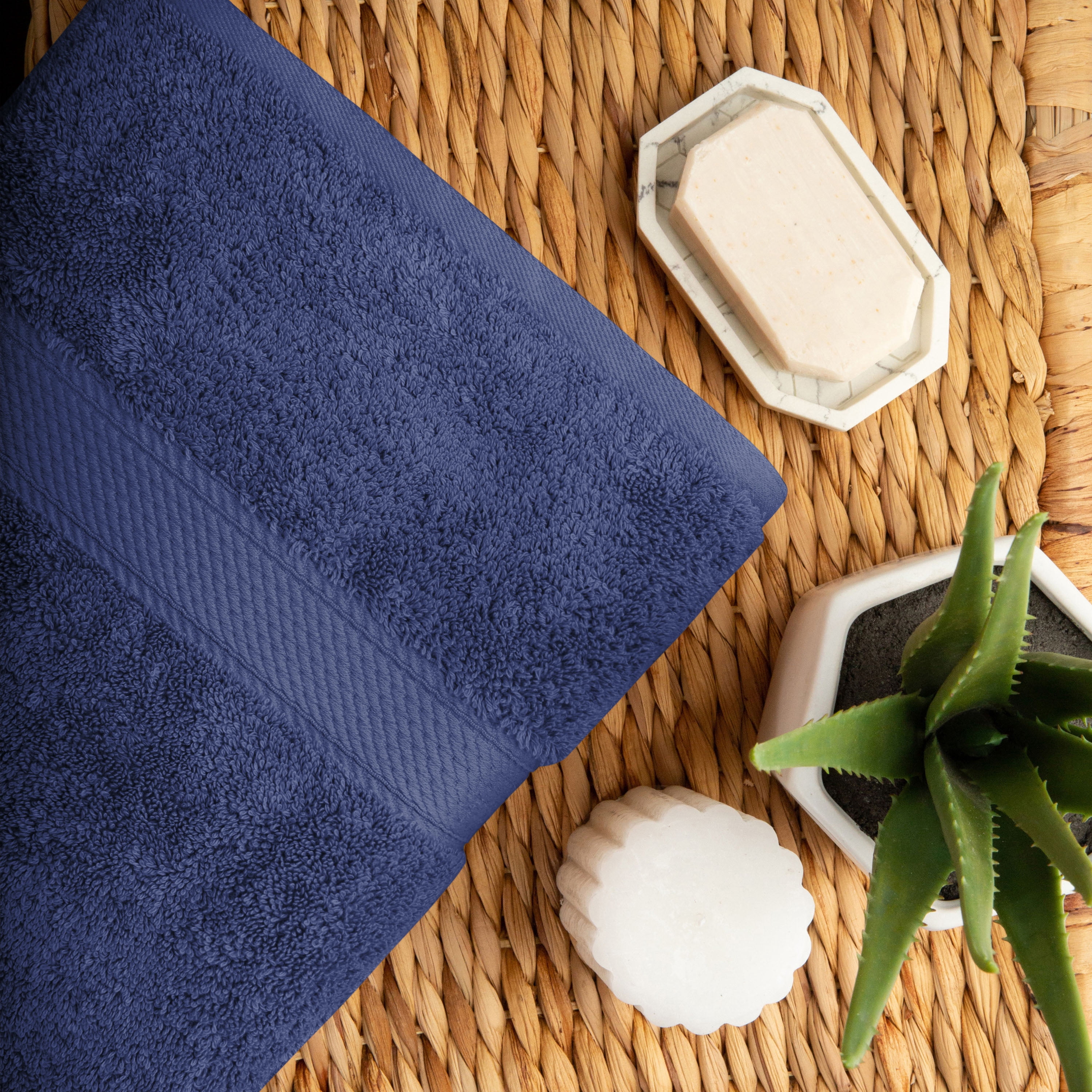 BNM Egyptian Cotton Heavyweight 2 Piece Bath Towel Set, Trendy Colors