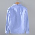thumbnail image 3 of Camisas s Para Hombre Slim Fit Camisa de manga larga de color sólido informal con solapa para hombre (Light Blue, XL), 3 of 5